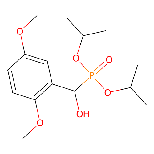 Diisopropyl ((2,5-dimethoxyphenyl)(hydroxy)methyl)phosphonate structure