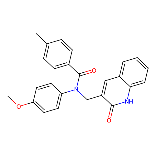 N-(4-methoxyphenyl)-4-methyl-N-[(2-oxo-1H-quinolin-3-yl)methyl]benzamide structure