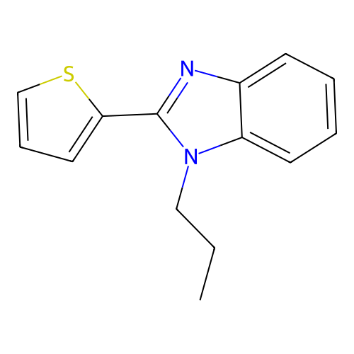 2-(1-Propylbenzimidazol-2-yl)thiophene structure