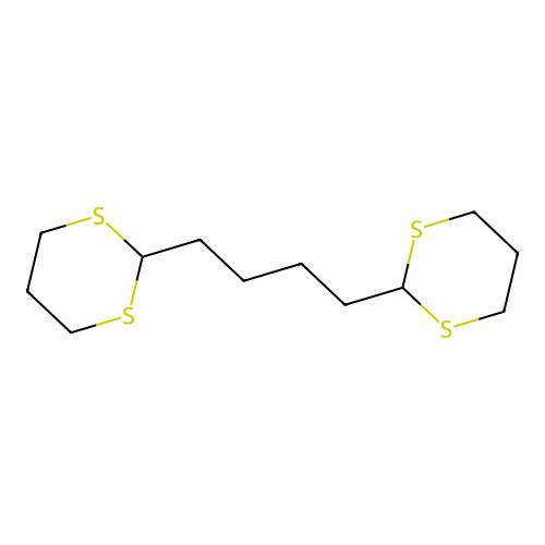 2-[4-(1,3-Dithian-2-yl)butyl]-1,3-dithiane structure