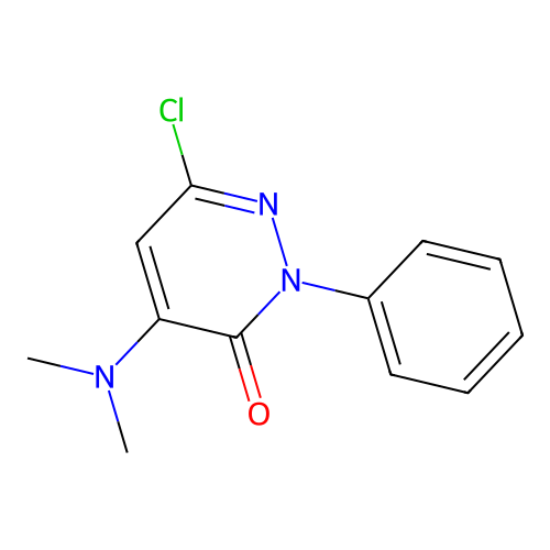 6-Chloro-4-(dimethylamino)-2-phenyl-3(2H)-pyridazinone structure