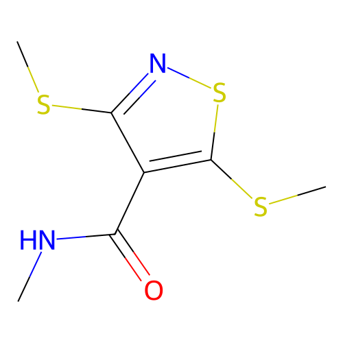 4-Isothiazolecarboxamide, N-methyl-3,5-bis(methylthio)- structure