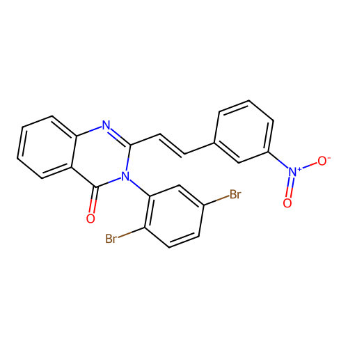 3-(2,5-dibromophenyl)-2-[(E)-2-(3-nitrophenyl)ethenyl]quinazolin-4(3H)-one structure