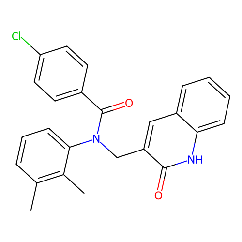 4-chloro-N-(2,3-dimethylphenyl)-N-((2-hydroxyquinolin-3-yl)methyl)benzamide structure