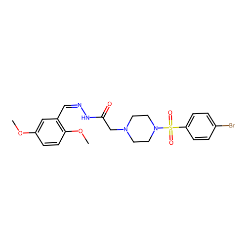 2-{4-[(4-BROMOPHENYL)SULFONYL]-1-PIPERAZINYL}-N'-[(E)-(2,5-DIMETHOXYPHENYL)METHYLIDENE]ACETOHYDRAZIDE structure