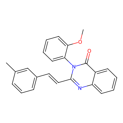 3-(2-methoxyphenyl)-2-[(E)-2-(3-methylphenyl)ethenyl]quinazolin-4(3H)-one structure