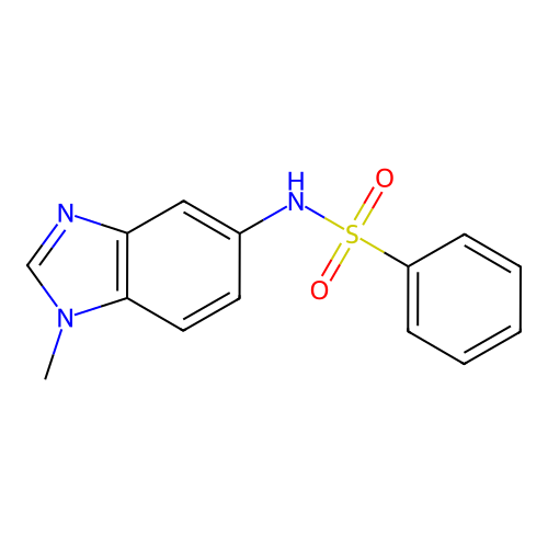 N-(1-methylbenzimidazol-5-yl)benzenesulfonamide structure