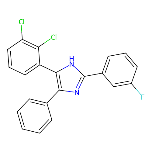 4-(2,3-dichlorophenyl)-2-(3-fluorophenyl)-5-phenyl-1H-imidazole structure