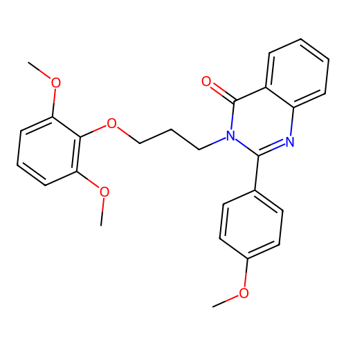 3-(3-(2,6-dimethoxyphenoxy)propyl)-2-(4-methoxyphenyl)quinazolin-4(3H)-one structure