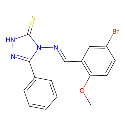 4-[(5-Bromo-2-methoxy-benzylidene)-amino]-5-phenyl-4H-[1,2,4]triazole-3-thiol structure