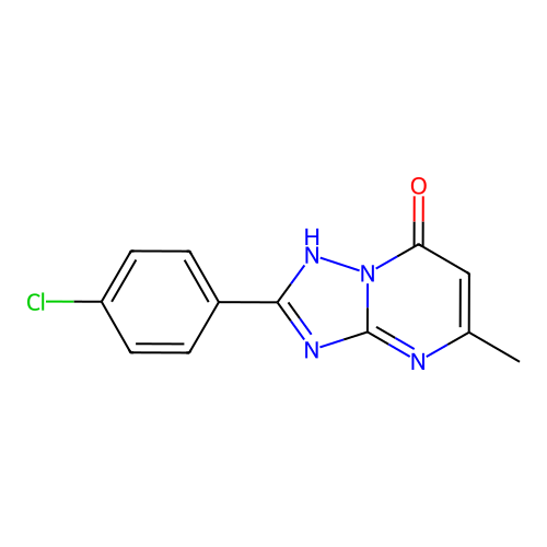 2-(4-chlorophenyl)-5-methyl[1,2,4]triazolo[1,5-a]pyrimidin-7(4H)-one structure