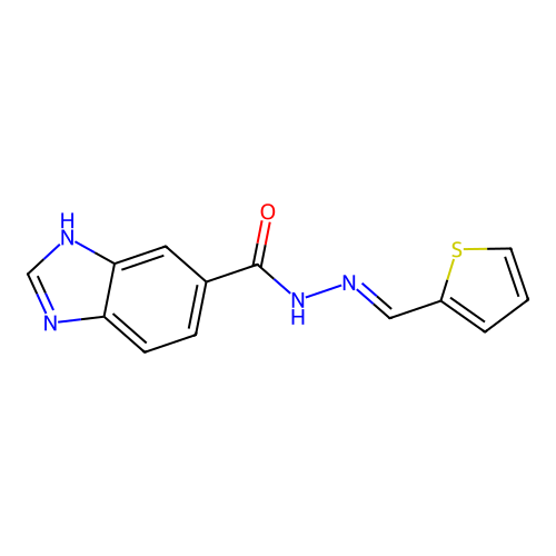 N'-(2-Thienylmethylene)-1H-benzimidazole-6-carbohydrazide structure