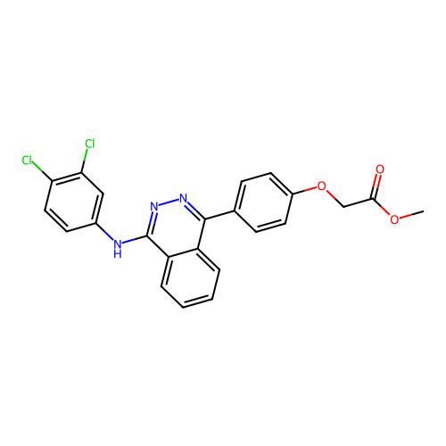 Methyl (4-{4-[(3,4-dichlorophenyl)amino]phthalazin-1-yl}phenoxy)acetate structure
