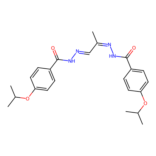 N',N''-(1E,2Z)-propane-1,2-diylidenebis[4-(propan-2-yloxy)benzohydrazide] structure
