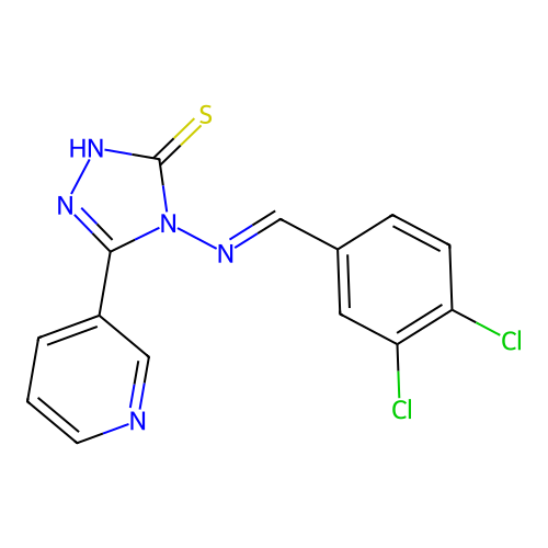 4-((3,4-Dichlorobenzylidene)amino)-5-(3-pyridinyl)-4H-1,2,4-triazole-3-thiol structure