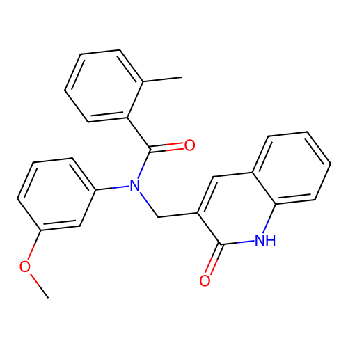 N-(3-methoxyphenyl)-2-methyl-N-[(2-oxo-1,2-dihydroquinolin-3-yl)methyl]benzamide structure