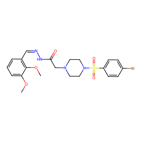 (Z)-2-(4-((4-bromophenyl)sulfonyl)piperazin-1-yl)-N'-(2,3-dimethoxybenzylidene)acetohydrazide structure