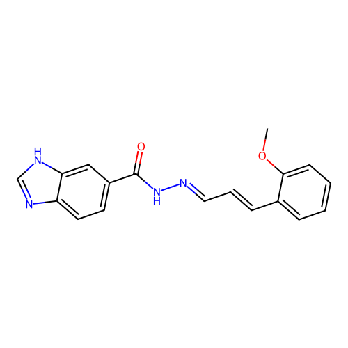 N'-(3-(2-Methoxyphenyl)-2-propenylidene)-1H-benzimidazole-6-carbohydrazide structure