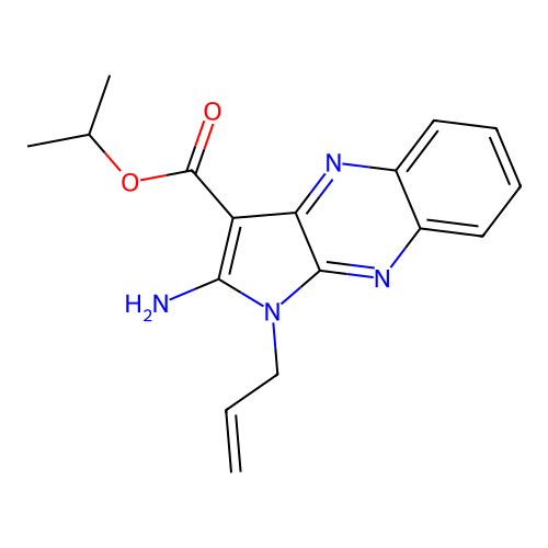 isopropyl 1-allyl-2-amino-1H-pyrrolo[2,3-b]quinoxaline-3-carboxylate structure