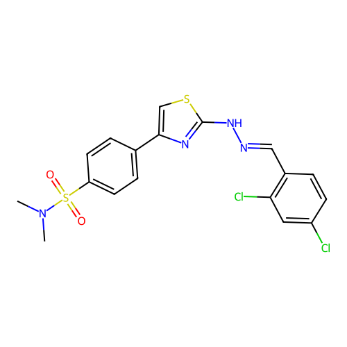 C18H16Cl2N4O2S2 structure