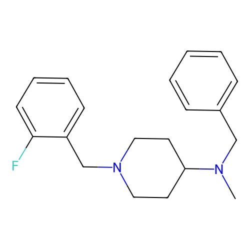N-benzyl-1-(2-fluorobenzyl)-N-methylpiperidin-4-amine structure