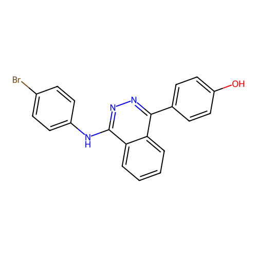 4-{4-[(4-Bromophenyl)amino]phthalazin-1-yl}phenol structure