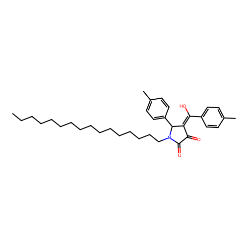 1-hexadecyl-4-[hydroxy-(4-methylphenyl)methylidene]-5-(4-methylphenyl)pyrrolidine-2,3-dione structure