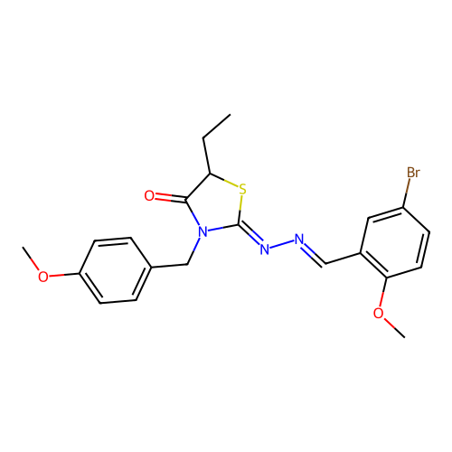 C21H22BrN3O3S structure
