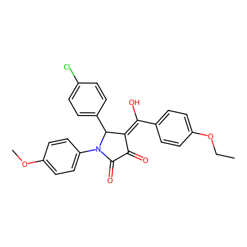 5-(4-chlorophenyl)-4-(4-ethoxybenzoyl)-3-hydroxy-1-(4-methoxyphenyl)-1H-pyrrol-2(5H)-one structure