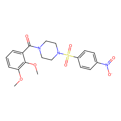 (2,3-Dimethoxyphenyl){4-[(4-nitrophenyl)sulfonyl]piperazin-1-yl}methanone structure