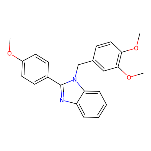 1-(3,4-dimethoxybenzyl)-2-(4-methoxyphenyl)-1H-benzimidazole structure
