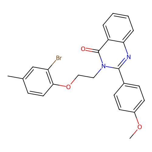 3-(2-(2-bromo-4-methylphenoxy)ethyl)-2-(4-methoxyphenyl)quinazolin-4(3H)-one structure