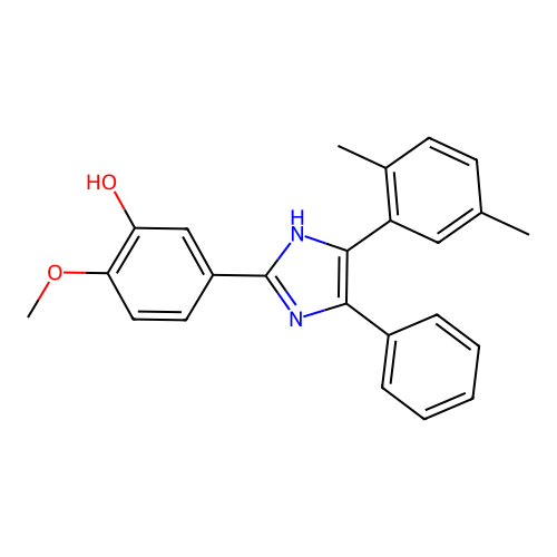 5-(5-(2,5-dimethylphenyl)-4-phenyl-1H-imidazol-2-yl)-2-methoxyphenol structure