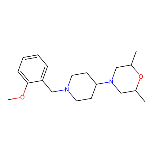 4-[1-(2-Methoxybenzyl)piperidin-4-yl]-2,6-dimethylmorpholine structure