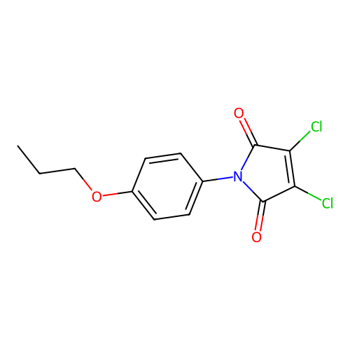 3,4-dichloro-1-(4-propoxyphenyl)-1H-pyrrole-2,5-dione structure