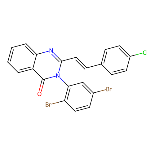 2-[(E)-2-(4-chlorophenyl)ethenyl]-3-(2,5-dibromophenyl)quinazolin-4(3H)-one structure