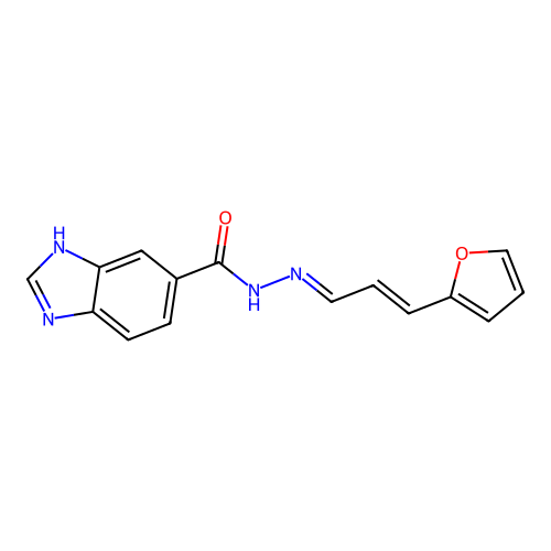 N'-(3-(2-Furyl)-2-propenylidene)-1H-benzimidazole-6-carbohydrazide structure