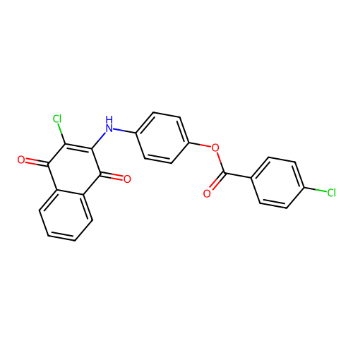 4-((3-Chloro-1,4-dioxo-1,4-dihydronaphthalen-2-yl)amino)phenyl 4-chlorobenzoate structure