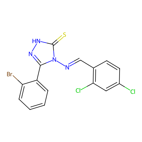 5-(2-Bromophenyl)-4-((2,4-dichlorobenzylidene)amino)-4H-1,2,4-triazole-3-thiol structure