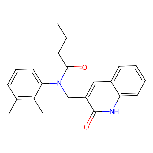 N-(2,3-dimethylphenyl)-N-[(2-oxo-1H-quinolin-3-yl)methyl]butanamide structure