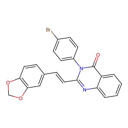 2-[(E)-2-(1,3-benzodioxol-5-yl)ethenyl]-3-(4-bromophenyl)quinazolin-4(3H)-one structure