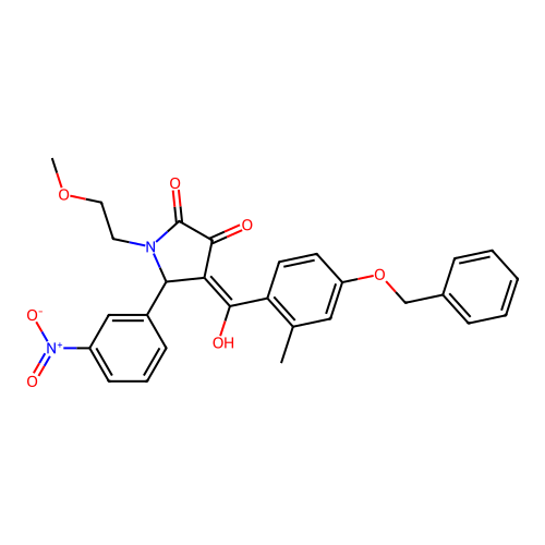 4-(4-(Benzyloxy)-2-methylbenzoyl)-3-hydroxy-1-(2-methoxyethyl)-5-(3-nitrophenyl)-1H-pyrrol-2(5H)-one structure