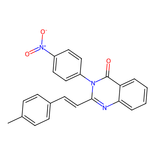 2-[(E)-2-(4-methylphenyl)ethenyl]-3-(4-nitrophenyl)quinazolin-4(3H)-one structure