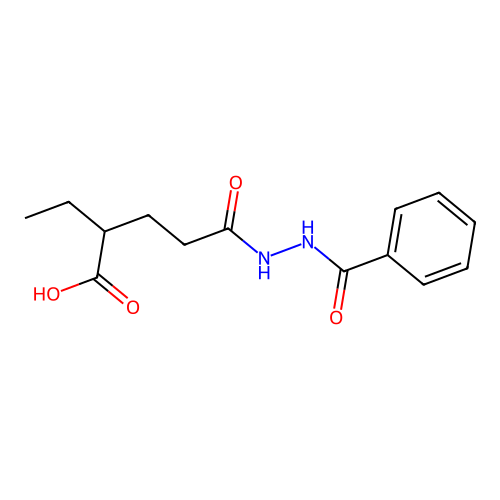 5-(2-Benzoylhydrazinyl)-2-ethyl-5-oxopentanoic acid structure