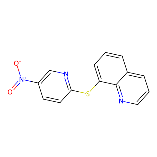 8-[(5-Nitropyridin-2-yl)sulfanyl]quinoline structure