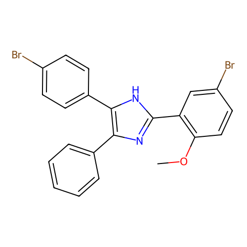 2-(5-bromo-2-methoxyphenyl)-5-(4-bromophenyl)-4-phenyl-1H-imidazole structure