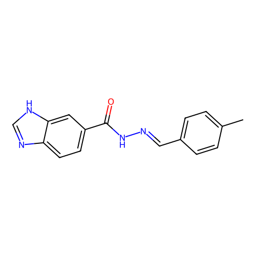 N'-[(E)-(4-methylphenyl)methylidene]-1H-benzimidazole-5-carbohydrazide structure