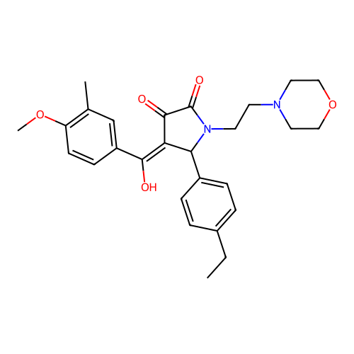 5-(4-Ethylphenyl)-3-hydroxy-4-(4-methoxy-3-methylbenzoyl)-1-(2-morpholinoethyl)-1H-pyrrol-2(5H)-one structure