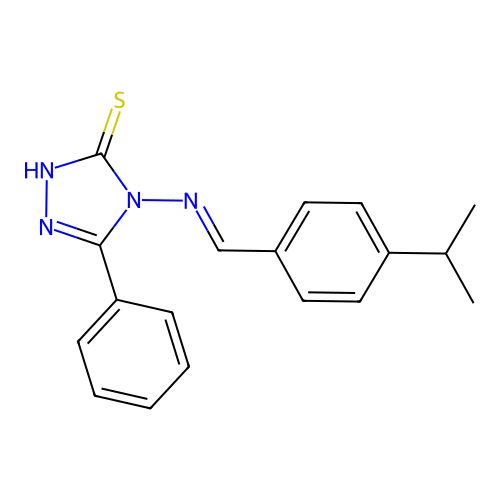 4-[(4-Isopropyl-benzylidene)-amino]-5-phenyl-4H-[1,2,4]triazole-3-thiol structure