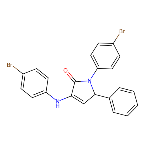 1-(4-bromophenyl)-3-[(4-bromophenyl)amino]-5-phenyl-1,5-dihydro-2H-pyrrol-2-one structure